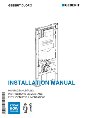 Couverture : Geberit Duofix Sigma 12 cm, H112 PVC100d — Instructions de montage