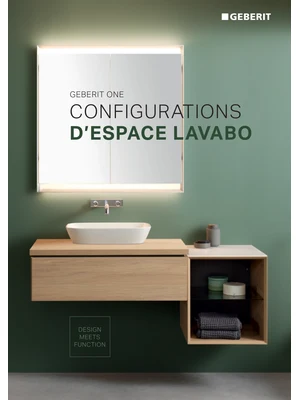 Couverture : Geberit ONE — Configurations d’espace lavabo